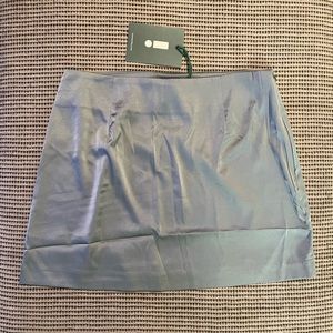 Daily Drills silky mini skirt in lagoon!
